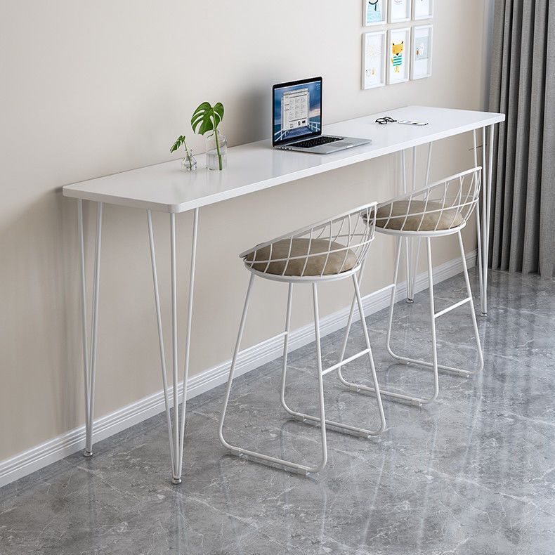 Rectangle Artificial Wood Dining Table Counter Height Table with 4 Legs