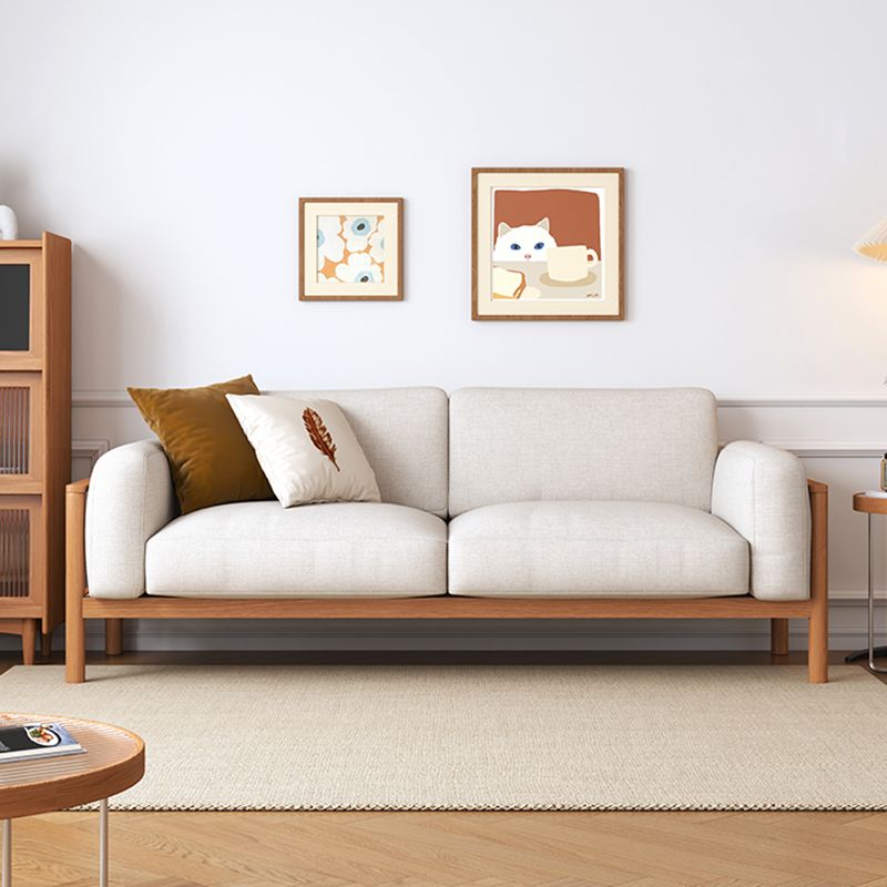 Fabric Loose Back Sofa 32.68" D x 59/66.93/78.74" W x 32.26" H Square Arm Sofa