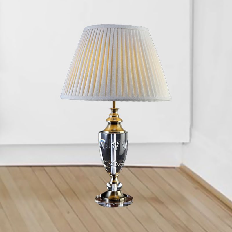 Luz de mesa de sombra cónica Fabricación 1 Lámpara de escritorio pequeño de bulbo de bulbo para estudiar