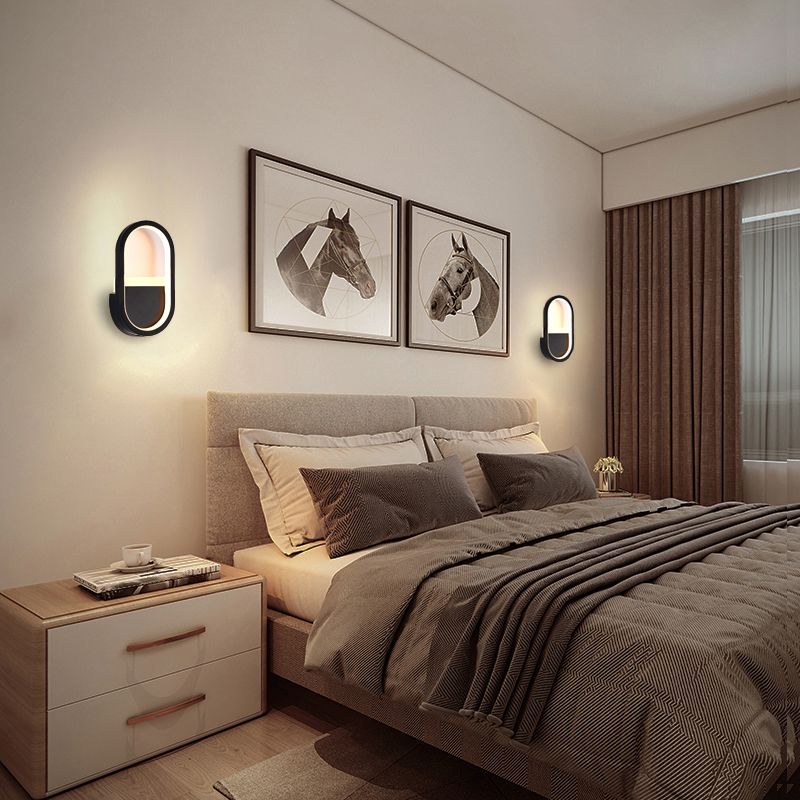 Salon du salon minimalisme moderne minimalisme LED de la forme ovale