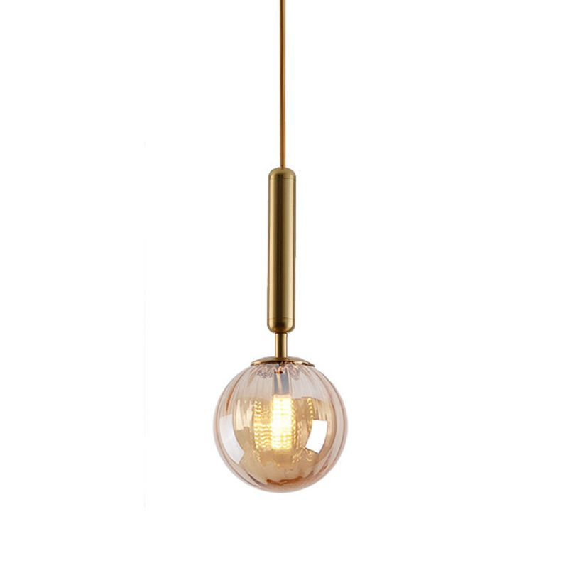 Modern Style Globe Glass Pendant Light Fixtures Living Room Hanging Light