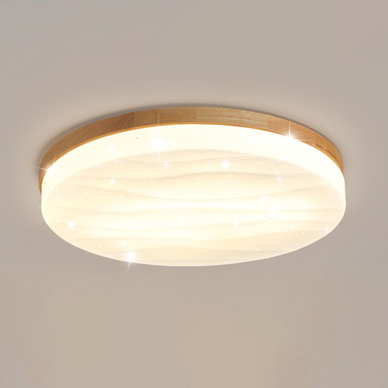 Plafonnier encastré à 1 ampoule ronde, style moderne et simple, marron