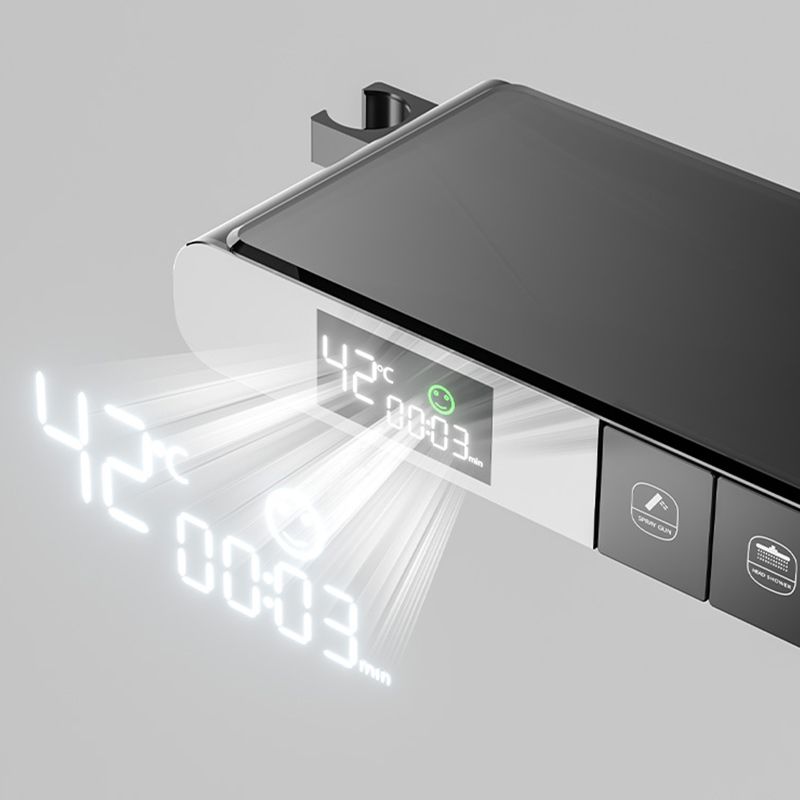 Modern Shower System Push Button Adjustable Spray Shower Trim