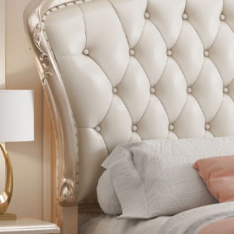 Victorian Foam Standard Bed Pine Wood Storage Bed Frame for Home