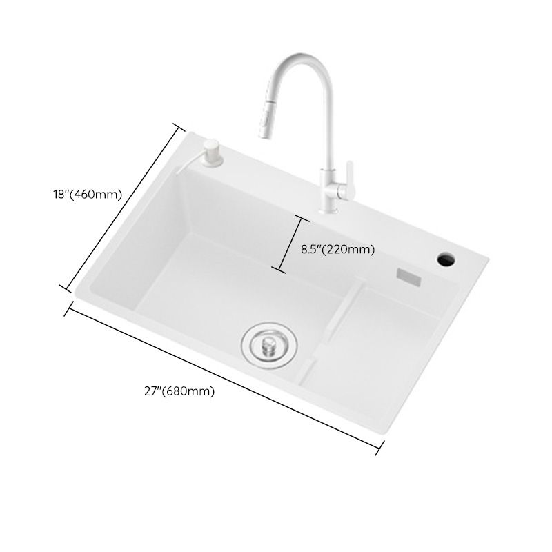 Modern Style Kitchen Sink Granite Kitchen Sink with Drain Assembly