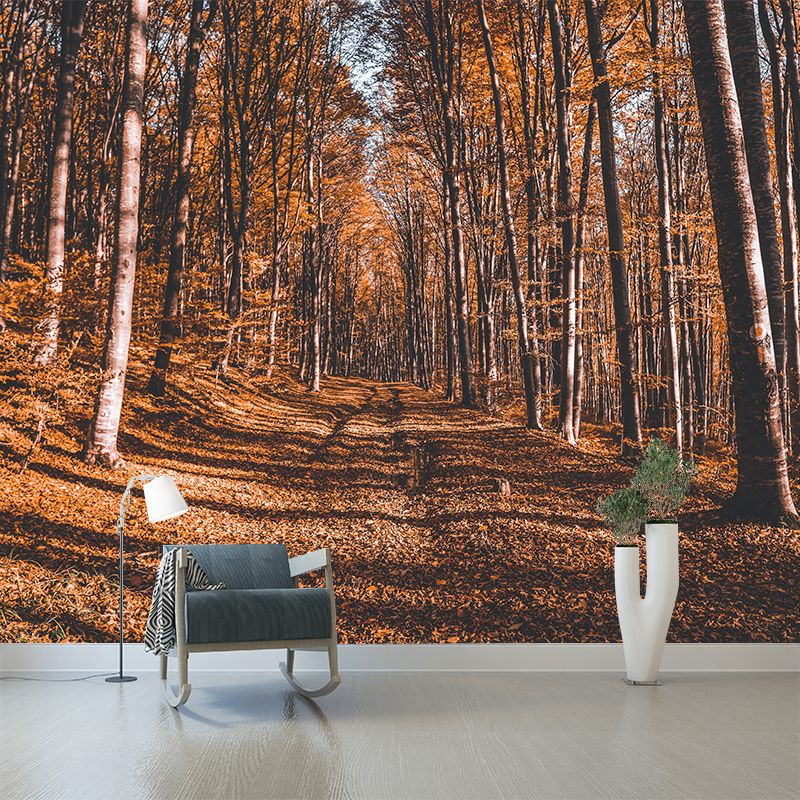 Contemporary Forest Landscape Mural Wall Covering for Bedroom, Waterproofing
