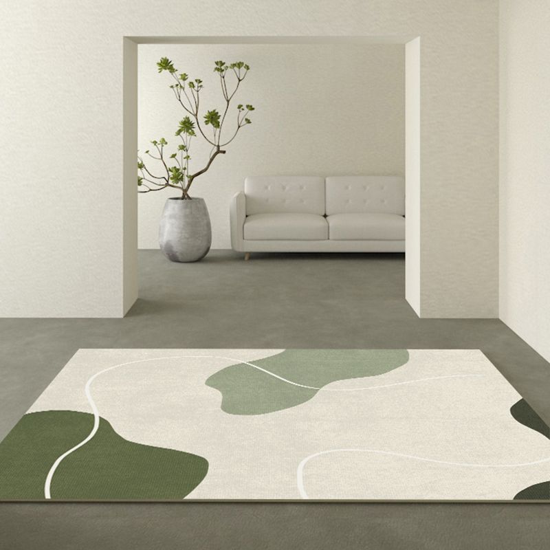 Trendy Colorblock Rug Morandi Color Area Rug Polyester Easy Care Carpet for Bedroom