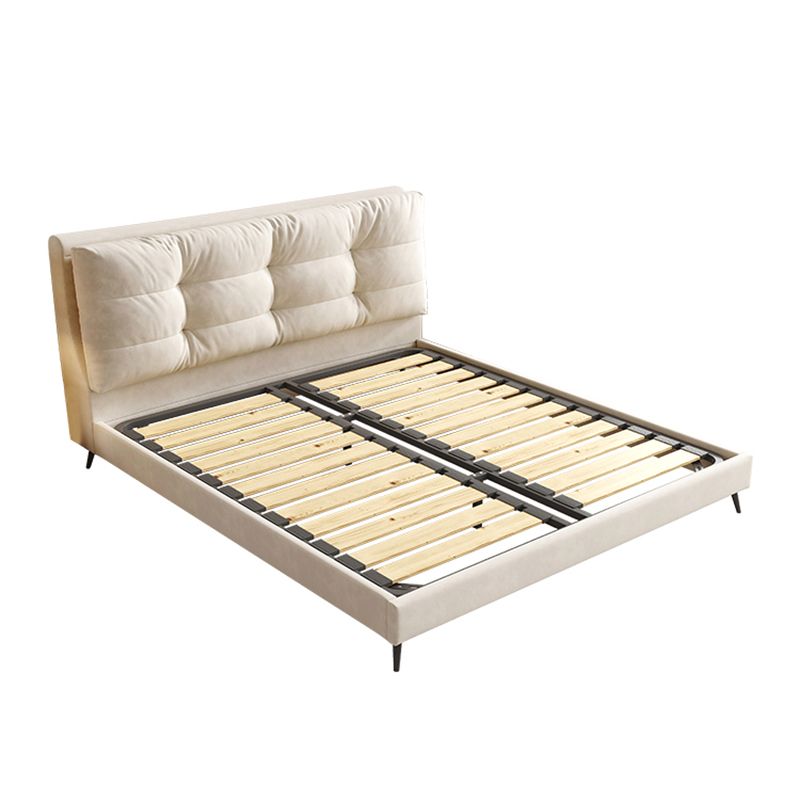 Contemporary Standard Bed with Rectangle Upholstered Headboard