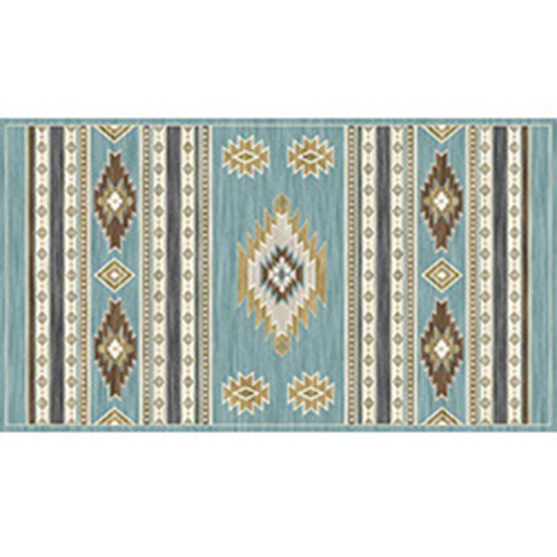 Classic Native American Rug Distinctive Polyester Area Carpet Non-Slip Backing Rug for Living Room