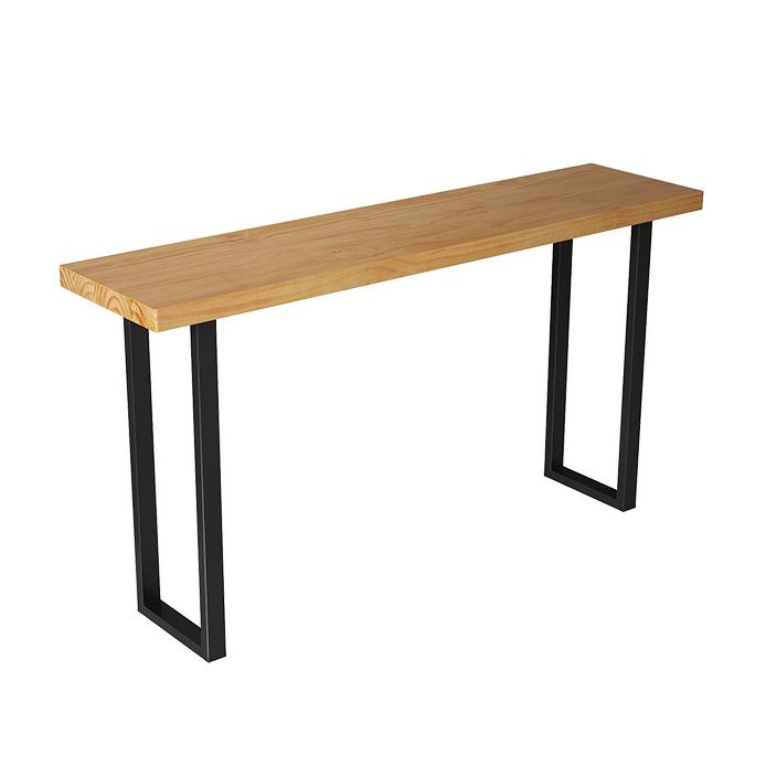 Modern Sled Bistro Bar Table Natural Coffee Shop Wood Counter Table