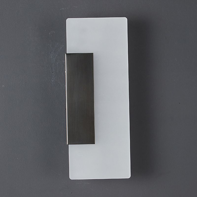 1-Light Rectangle Wall Lamp Modern Metal Sconce Light Fixture