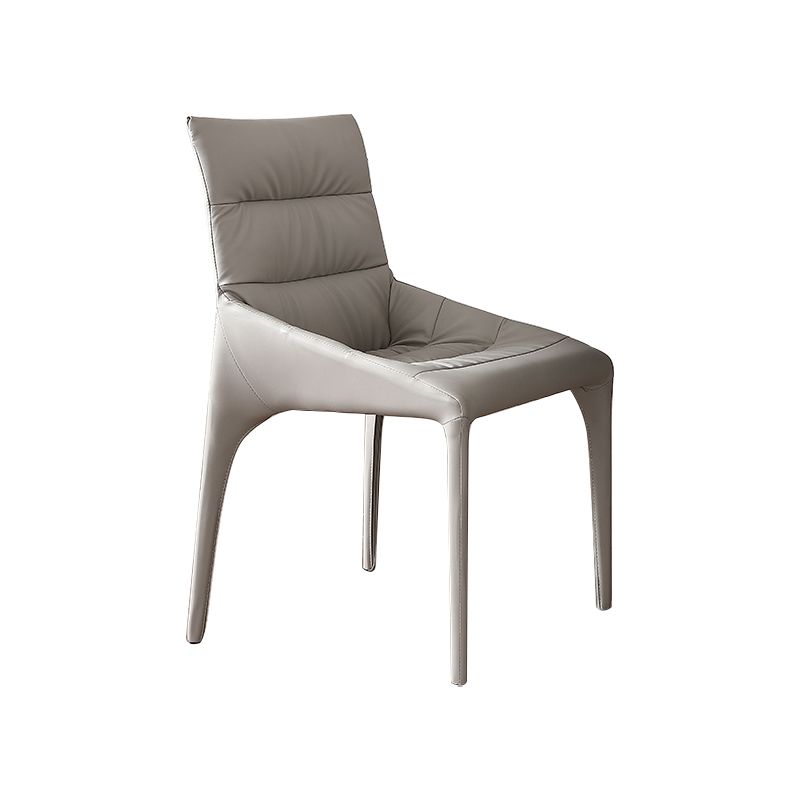 Faux Leather Chair Upholstered Armless Dining Chairs for Home