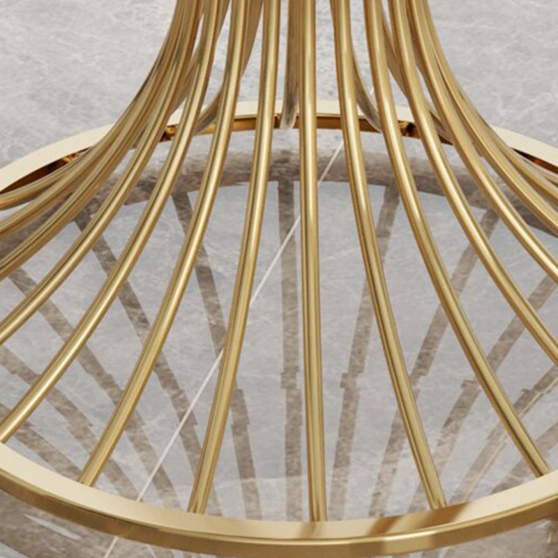 Modern Style Round Dining Table Sintered Stone Pedestal Table for Dining Room