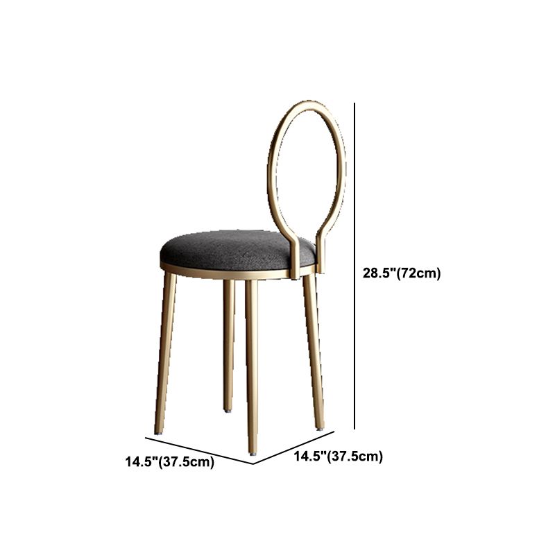 Glam Makeup Vanity Table with Drawers and Chari in White for Bedroom