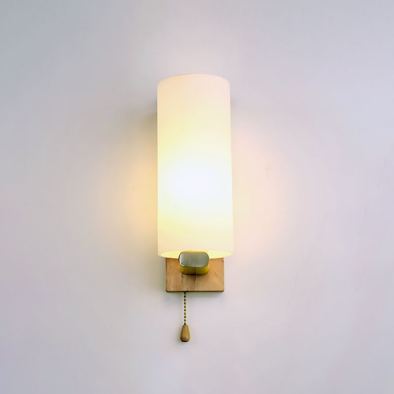 Moderne Stil Zylinderwand Schanckbeleuchtung Holz 1 leichte Wandmontagelampen