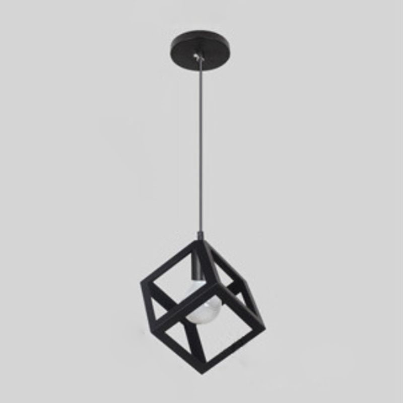 Cage a sospensione a sospensione Vintage Black Metal Suspension Accensione