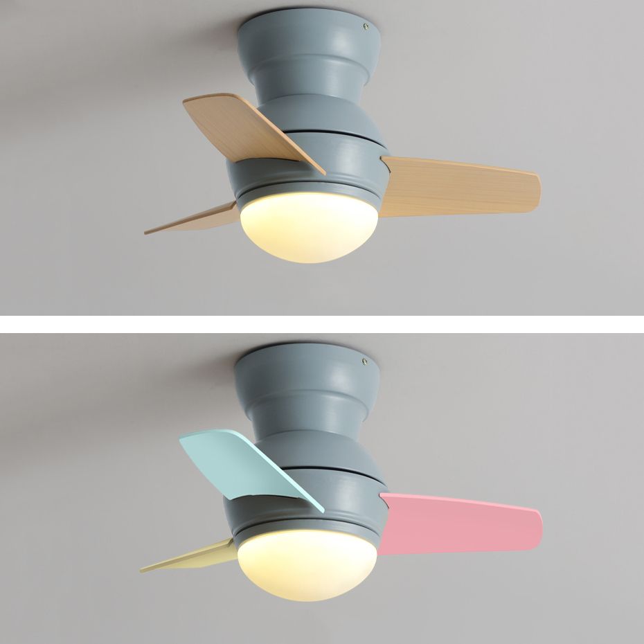 Metal Ceiling Fan Lamp Modern Style 1 Light Ceiling Fan Light for Children's Room
