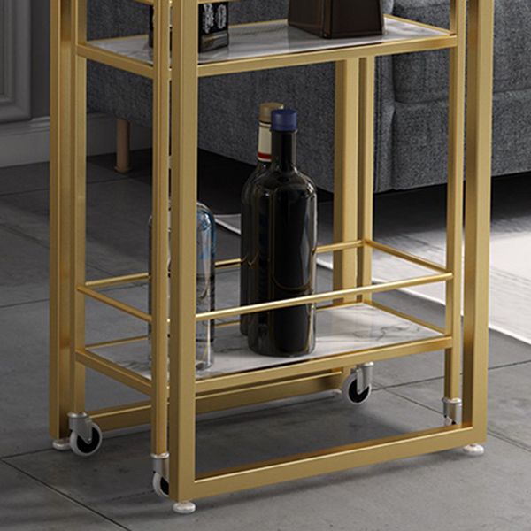 Mesa de barra de metal de oro Glam Gold Mesa de pub rectangular altura de pub de trineo Mesa de comedor de altura