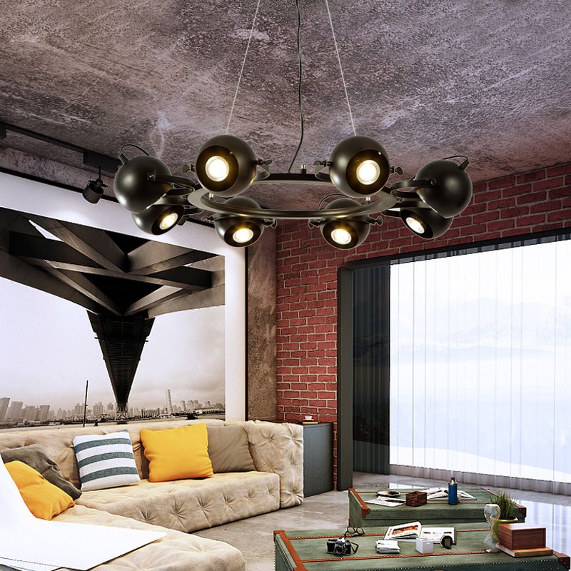 Assayements d'éclairage rond Postmodern Chandelier pour salle à manger du salon