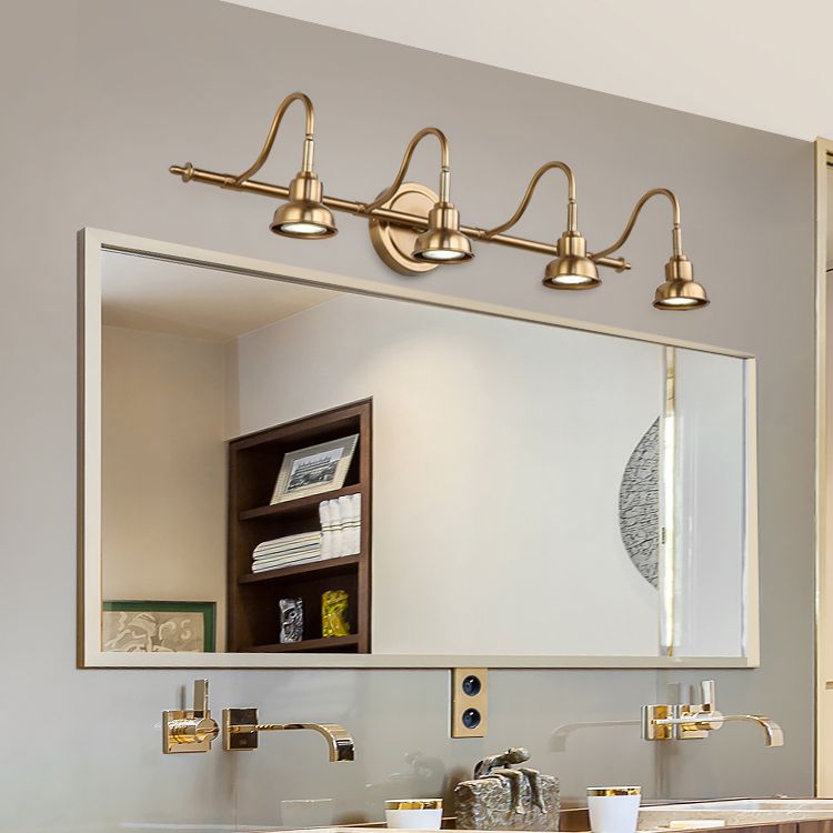 Postmodern Simplicity Bell Vanity Sconce Lights Metallic Wall Mount Light Fixture for Bathroom