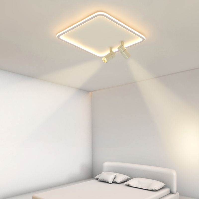 Voyant moderne LED Ultra-slim Square Flush Mount Ceiling Light Bedroom Light Restaurant Light in Nordic Style