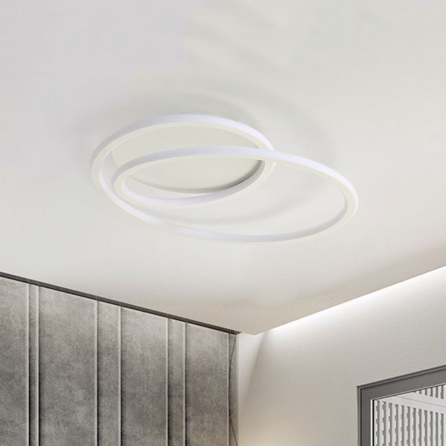 Linear Shape Ceiling Fixture Modern Style Metal 1 Light Ceiling Mounted Light