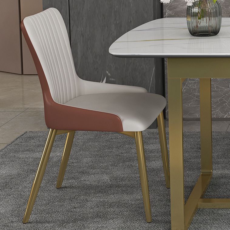 Glam 1/4/5/7 Pieces Scalable Dining Table Set with Sintered Stone Top White Dinette Set