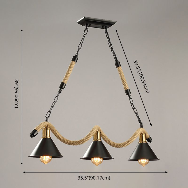 Affermati a sospensione regolabile Isola lampadario Afide di illuminazione in metallo industriale