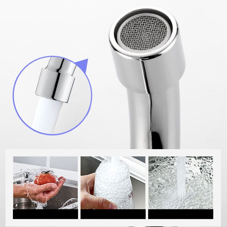 Modern Centerset Faucet Chrome 2 Knob Handles Swivel Spout Bathroom Sink Faucet