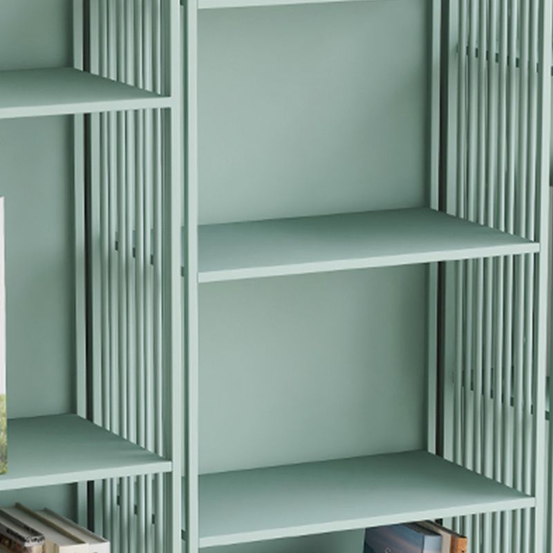 Scandinavian Antique Finish Shelf Bookcase Metal Book Shelf with Rectangular Shelves