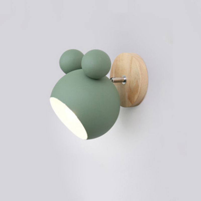Bedroom Wall Sconce Lighting Minimalist Sconce Light Fixture with Cartoon Metal Shade