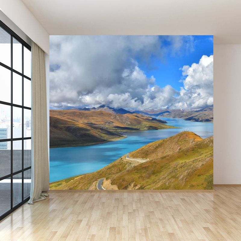 Sky Scene Wall Mural Contemporary Ornamental Dining Room Wall Decor, Personalized