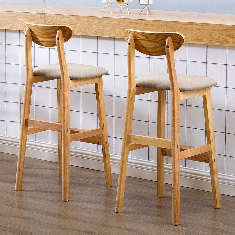 Scandinavian Counter Height Stools Living Room Barstools with Solid Wood