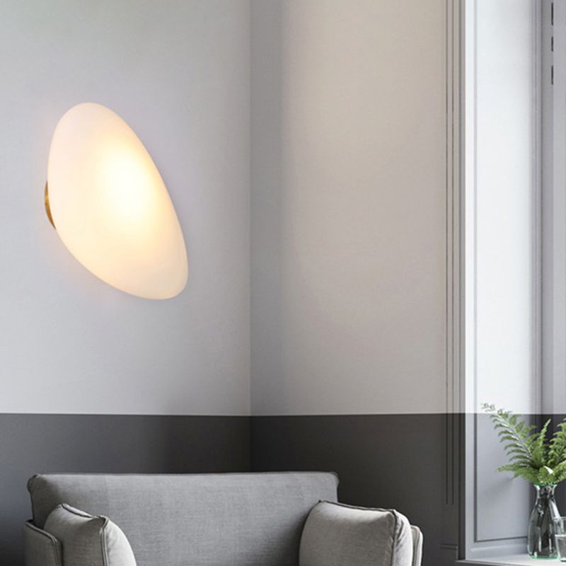 Glass Unique Shape Wall Lights Modern Style 1 Light Wall Mount Fixture for Living Room