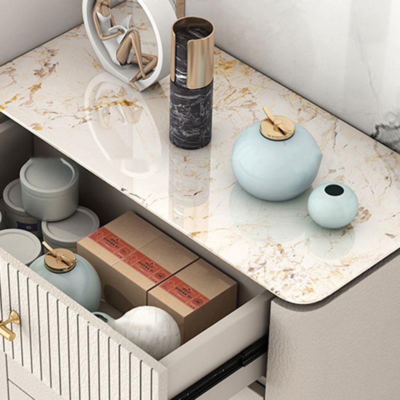 11.7-inch Width Glam Storage Chest Dresser Stone Storage Chest