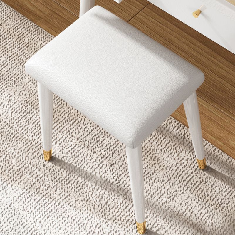 31.5" W Makeup Vanity Table Set in White with 2 Storage Drawers