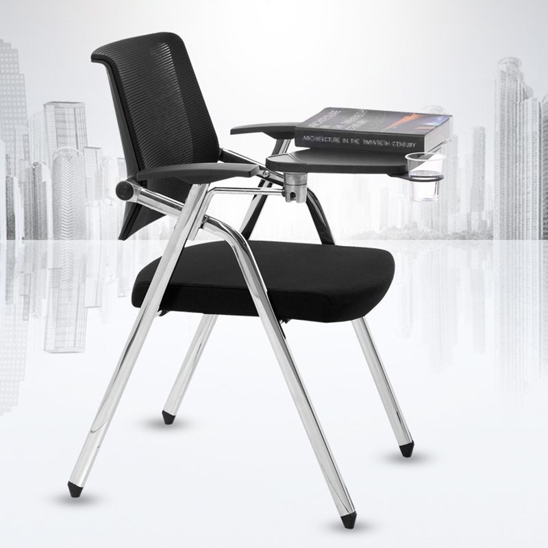 Mesh Mid Back Conference Chair Contemporary Fixed Arms Office Chair