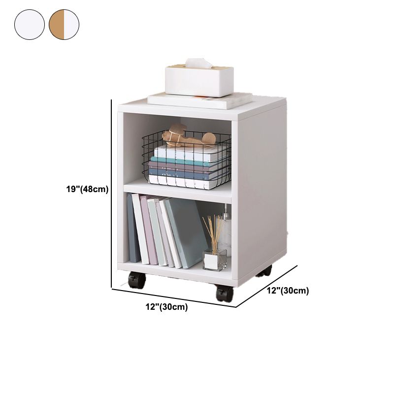 Modern Wooden Night Stand 18.8"/26.7" Tall Nightstand with Shelves