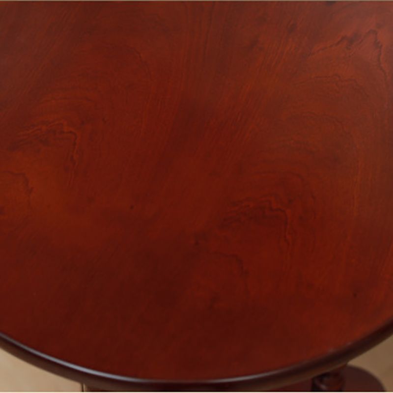 Traditional Living Room Double Tier Round with Shelf 3 Legs End Table