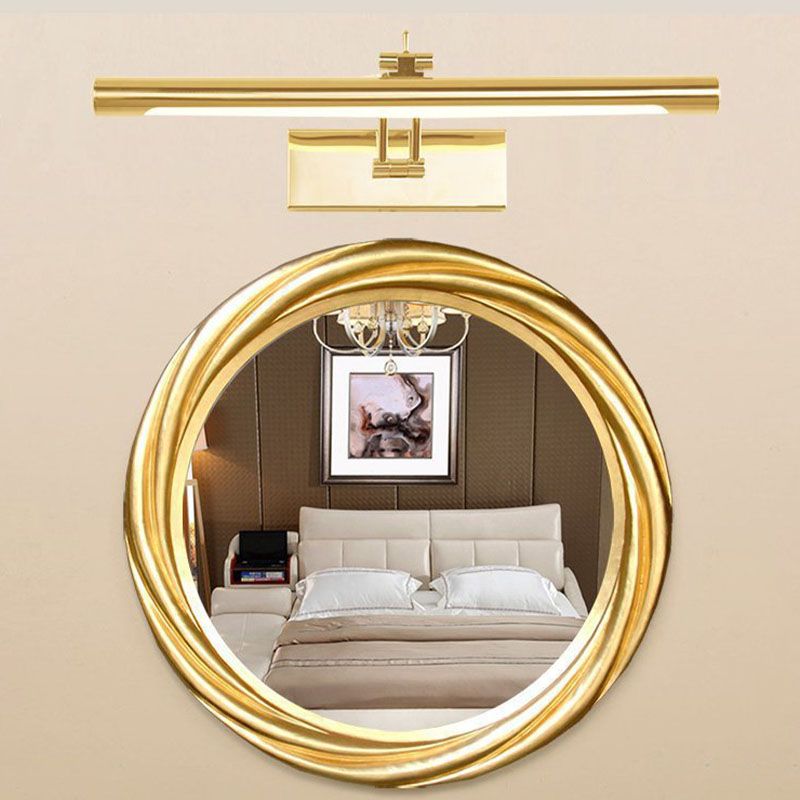 Éclairage de mur de miroir en métal moderne à 1 lumière linéaire