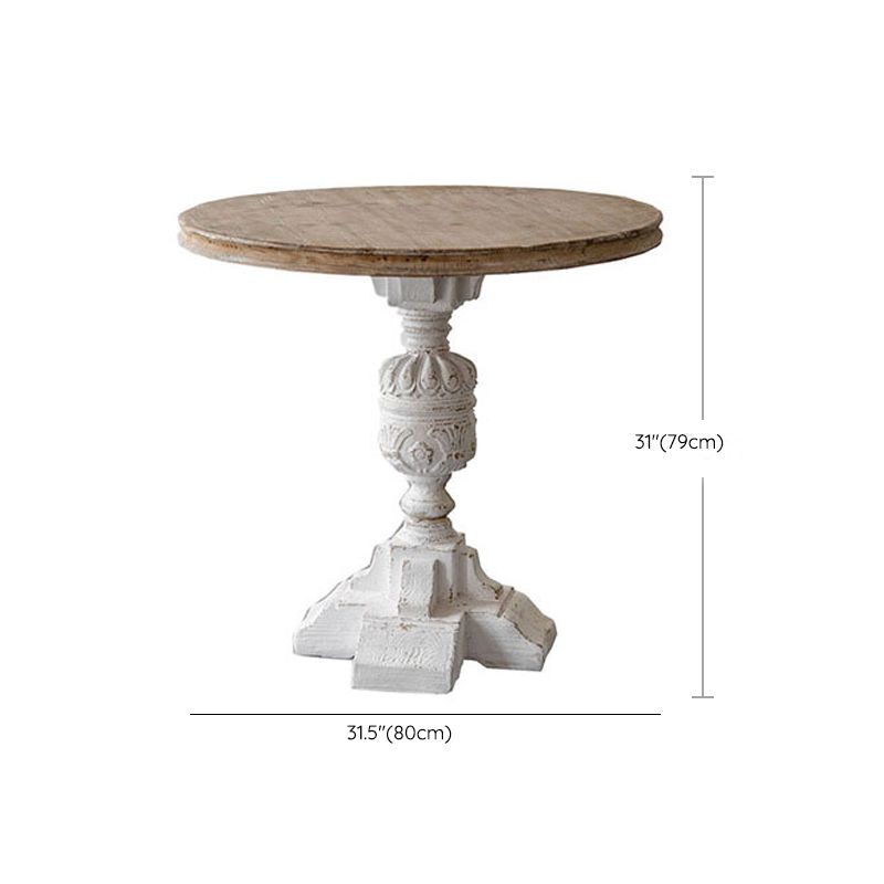 Wood and Metal Side End Snack Table Rustic Style Solid Wood End Table