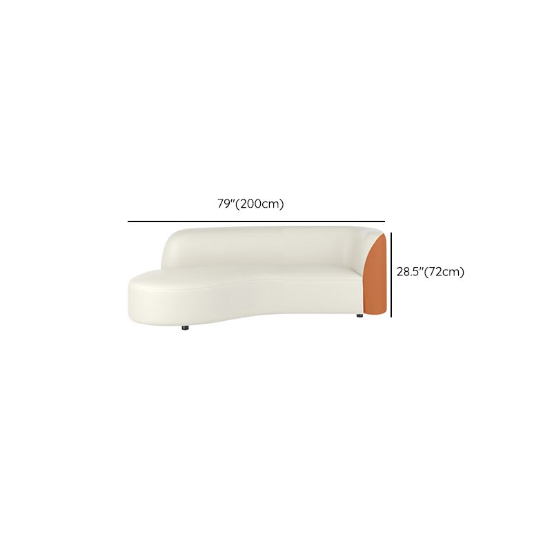 Cushion Back Curved Sectional Sofa Scratch Resistant Sectionals