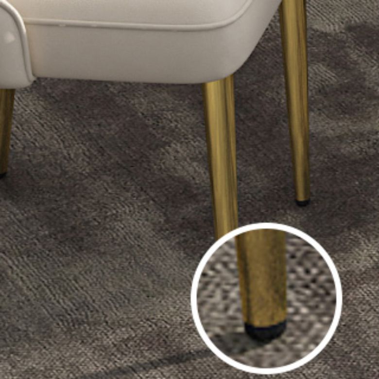 Glam Style Side Chair PU Leather Dining Chair for Living Room