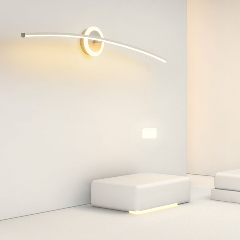 Lampe de forme de ligne lampe murale métallique simple LED LED MUR MUR LEIL