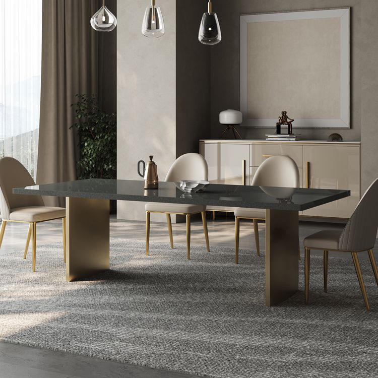 5/7 Piece Double Pedestal Rectangle Shape Dining Furniture Set