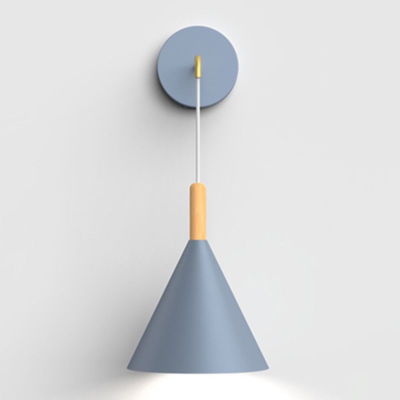Modern Style Wall Light Fixture Creative Wooden Geometric Wall Light Sconce for Bedroom