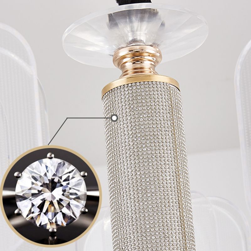 Contemporary Metal Hanging Light Fixtures Sputnik Chandelier for Living Room