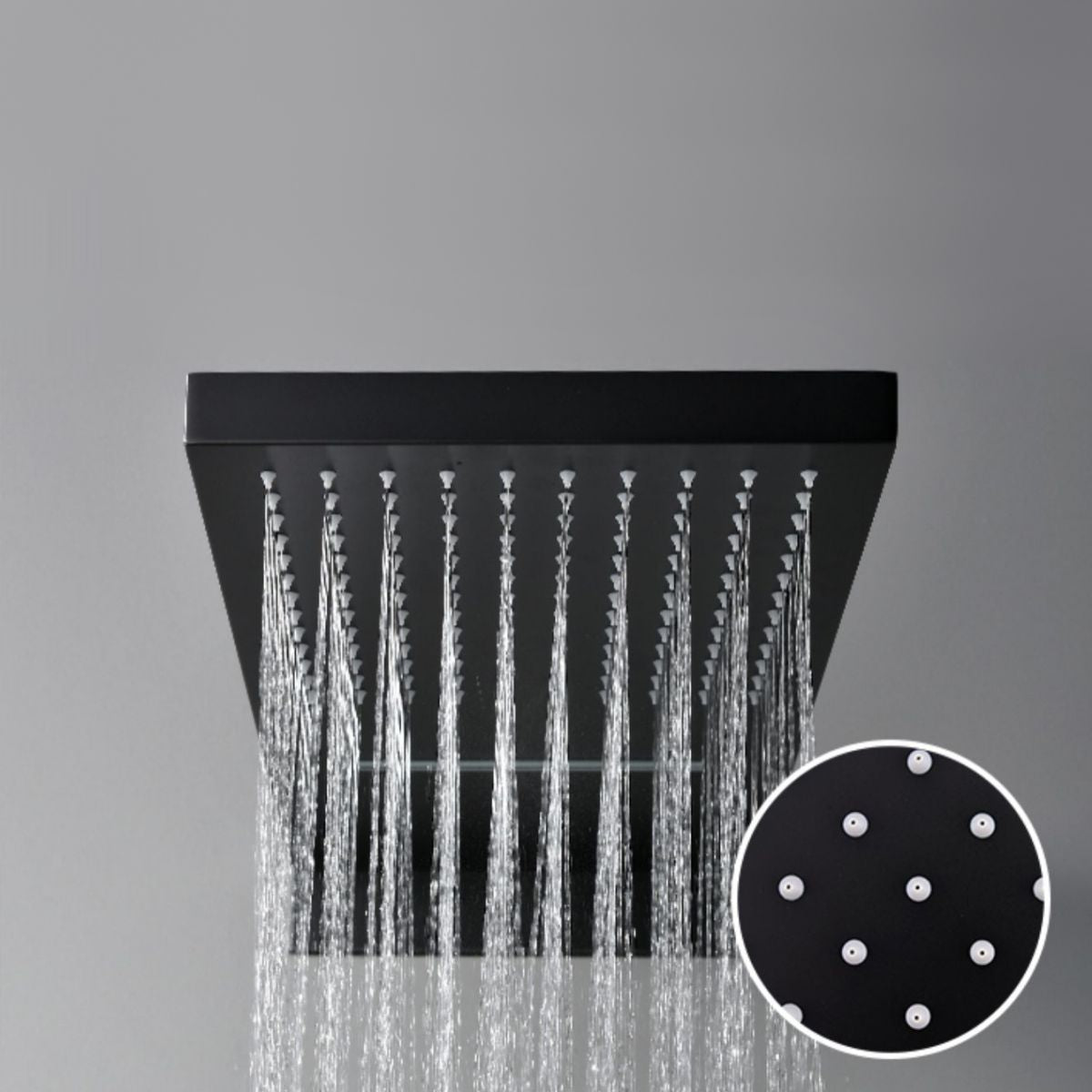 Modern Shower Set Brass Body Jets Adjustable Shower Head Wall Mounted Shower System