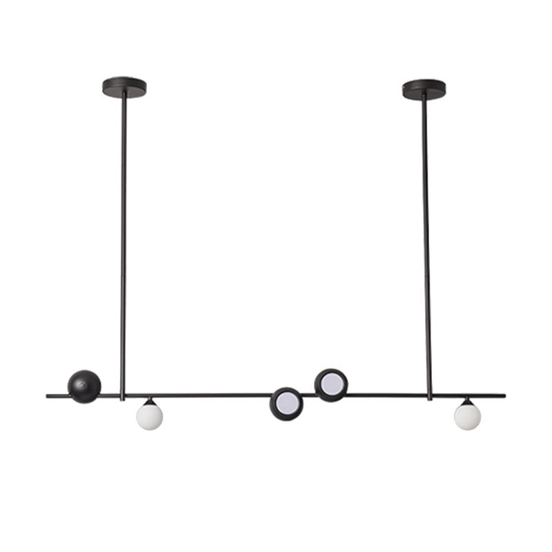 Glass Shade Hanging Island Lights Industrial Globe Shape Island Lighting Ideas