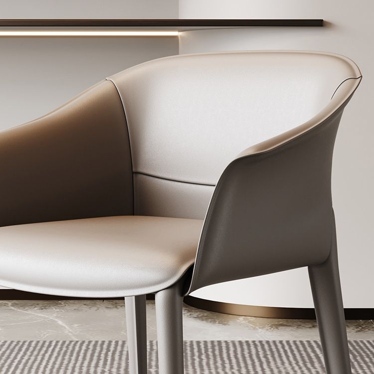 Chaise de salle à manger contemporaine en métal, finition métallique, chaise de salle à manger à dossier solide